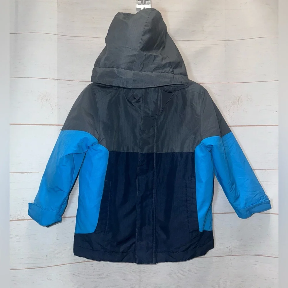 The Children’s Place Blue and Gray Hooded Jacket Size 3T